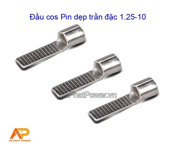 Đầu cos Pin dẹp trần đặc 1.25-10