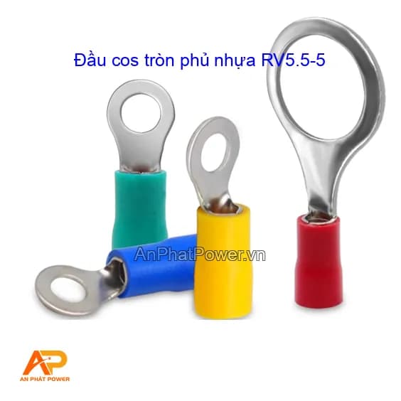 Đầu cos tròn phủ nhựa RV5.5-5
