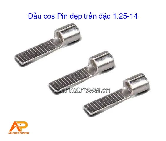 Đầu cos Pin dẹp trần đặc 1.25-14