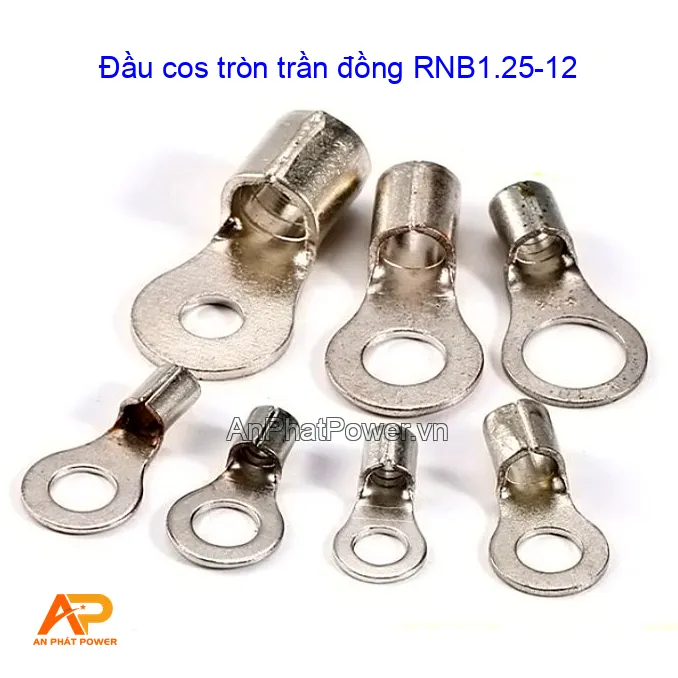 Đầu cos tròn trần đồng RNB1.25-12