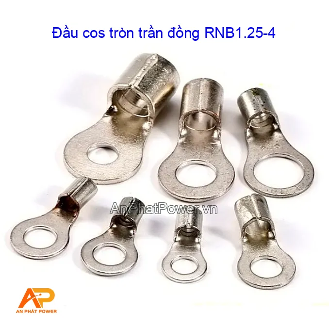 Đầu cos tròn trần đồng RNB1.25-4