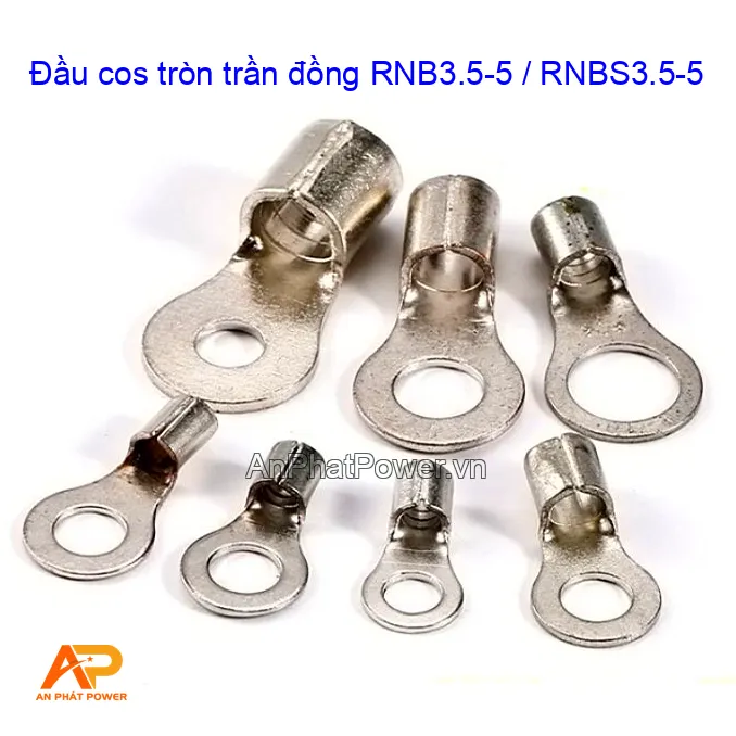 Đầu cos tròn trần đồng RNB3.5-5 / RNBS3.5-5
