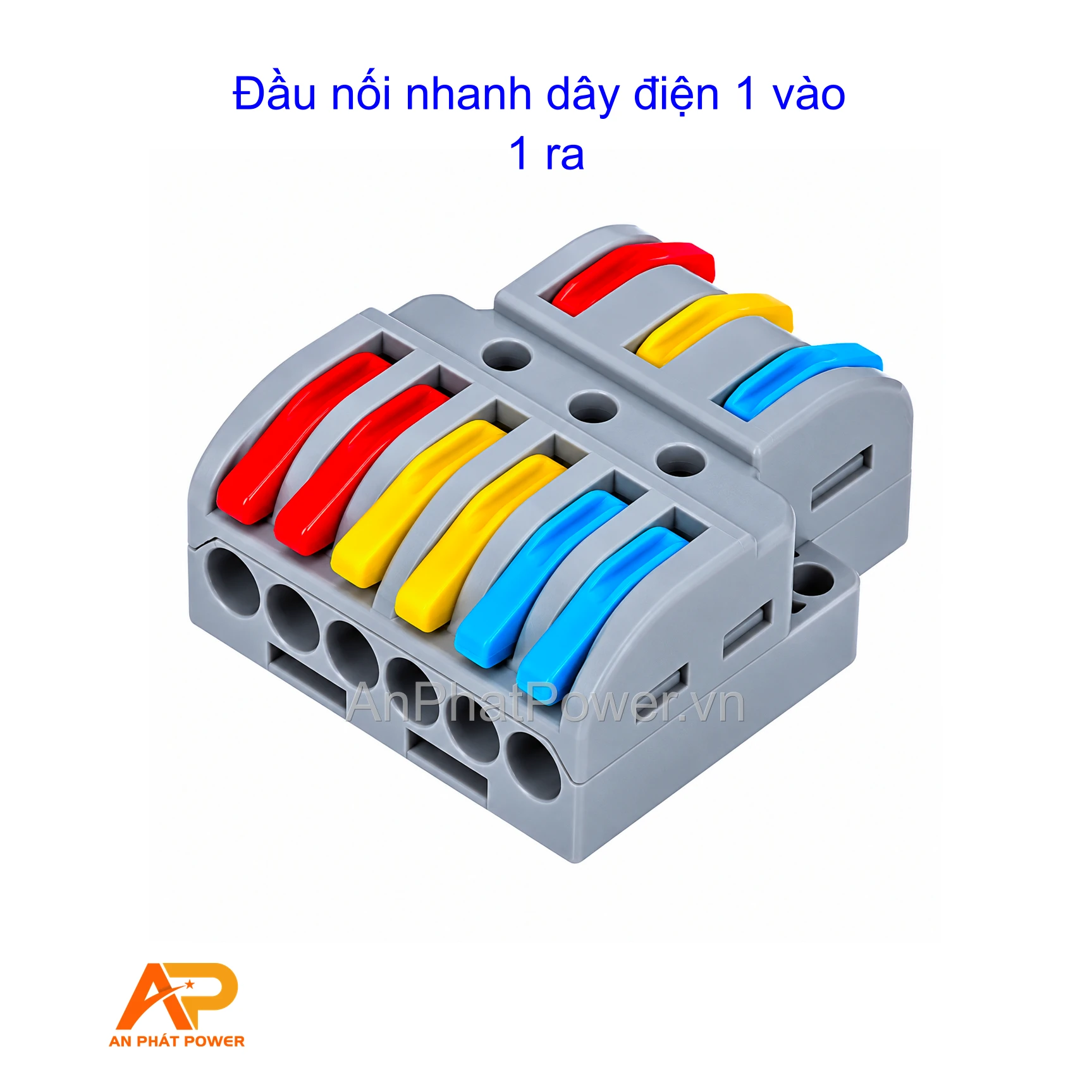 Đầu nối nhanh dây điện 1 vào 1 ra