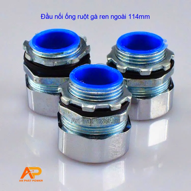 Đầu nối ống ruột gà ren ngoài 114mm