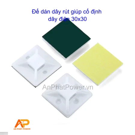 Đế dán dây rút giúp cố định dây điện 30x30