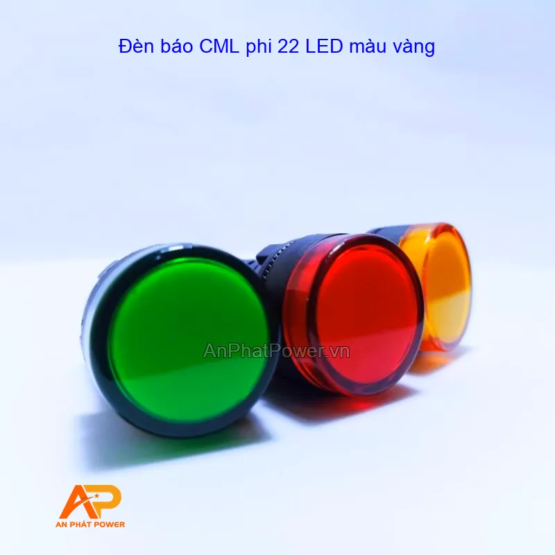 Đèn báo CML phi 22 LED màu vàng
