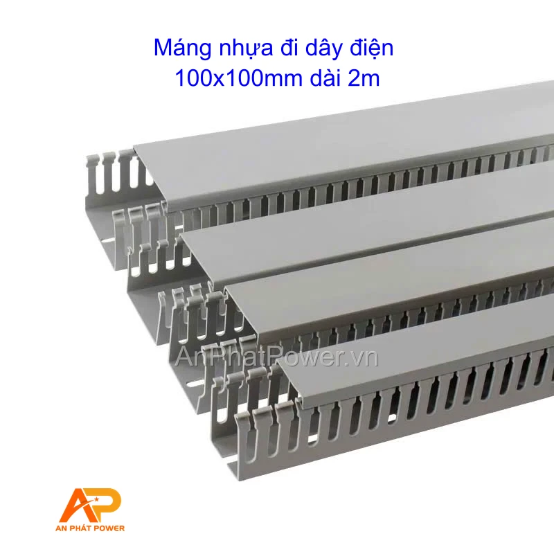 Máng nhựa đi dây điện 100x100mm dài 2m