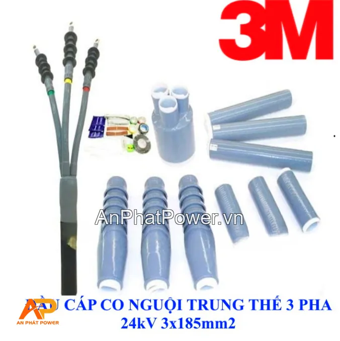 Đầu cáp co nguội 3 pha 3M 24kV 3x185mm2 cho cáp trung thế Chính hãng