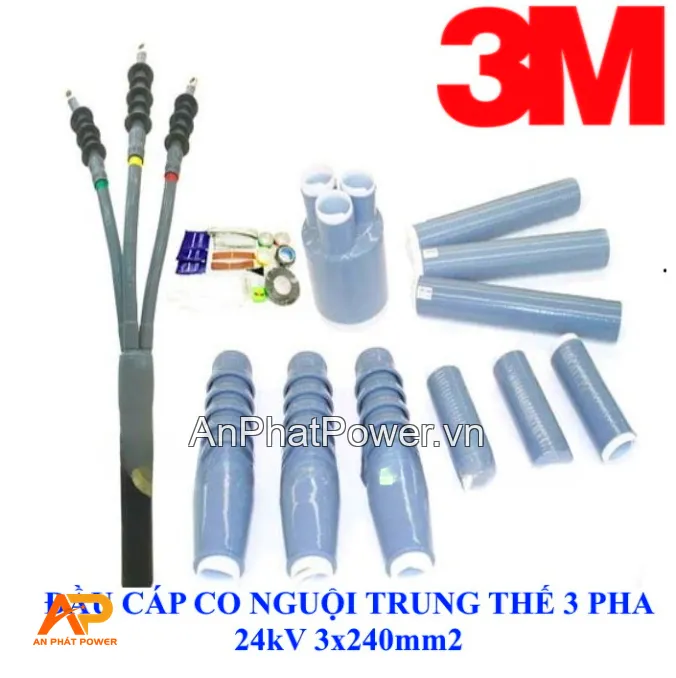 Đầu cáp co nguội 3 pha 3M 24kV 3x240mm2 Chính hãng