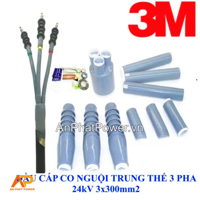 Đầu cáp co nguội 3 pha 3M 24kV 3x300mm2 Chính hãng