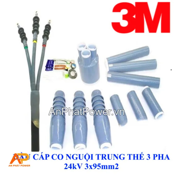 Đầu Cáp Co Nguội 3 Pha 24kV 3x95mm2 3M Chính hãng