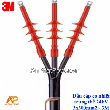 Đầu cáp co nhiệt 3 pha 3M 24kV 3x300mm2 Chính hãng