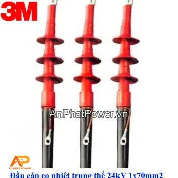 Đầu cáp co nhiệt trung thế 1 pha 24kV 70mm2 3M Chính hãng