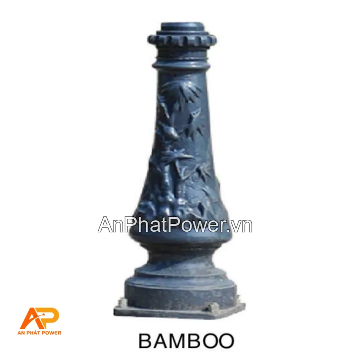 Đế cột đèn trang trí gang Bamboo Chính hãng