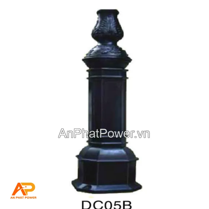 Đế gang cột đèn trang trí DC05B (kiểu tròn) Chính hãng