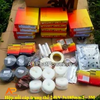 Hộp Nối Cáp Trung Thế 3 Pha 3M Đổ Keo Resin 185mm2 Chính hãng