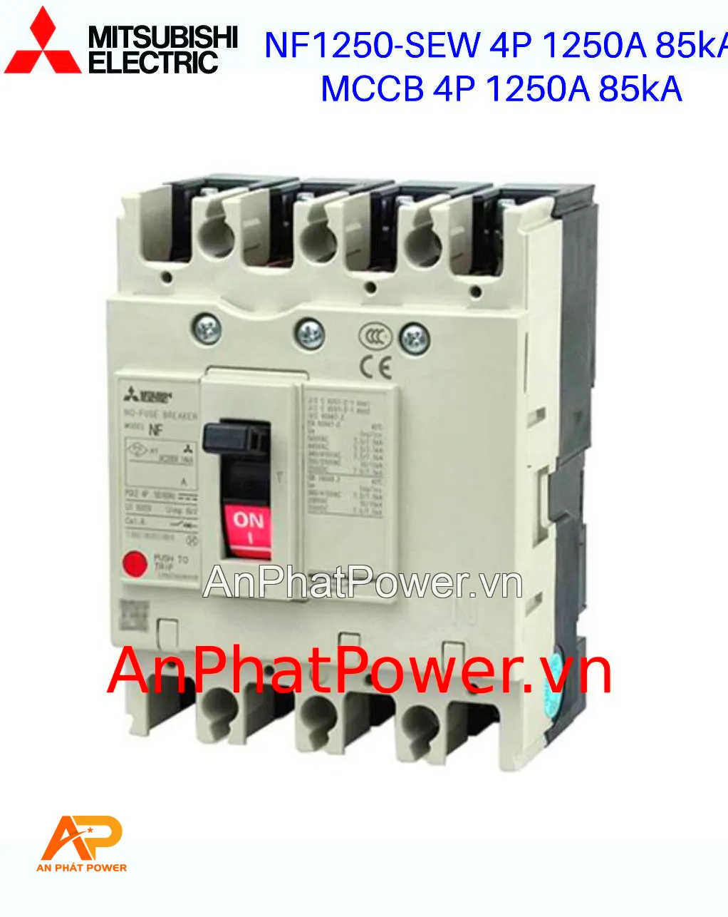 Aptomat MCCB 4P 1250A Mitsubishi NF1250-SEW Chính hãng
