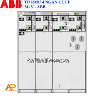 Tủ RMU ABB 24kV 4 Ngăn (3CDPT 630A + 1 Chì 200A) Chính hãng