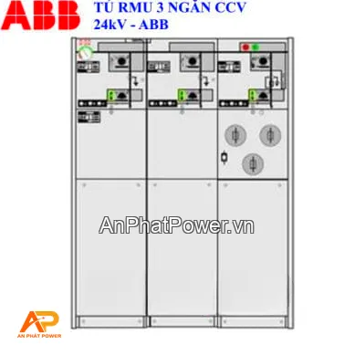 Tủ RMU ABB 24kV 3 Ngăn (2 CDPT + 1 Máy Cắt) Chính hãng