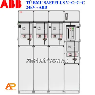 Tủ RMU ABB 24kV SafePlus 4 Ngăn (1 Máy Cắt, 3 CDPT) Chính hãng