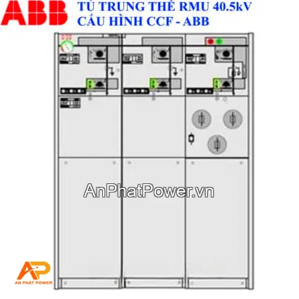 Tủ RMU ABB 40.5kV 3 Ngăn (2 CDPT 630A, 1 Dao Cắt 200A) 20kA/3s Chính hãng